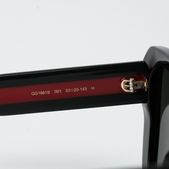 Gucci Women Sunglasses Black Grey Square GG1861S 001 NEW AUTHENTIC - Picture 8 of 12